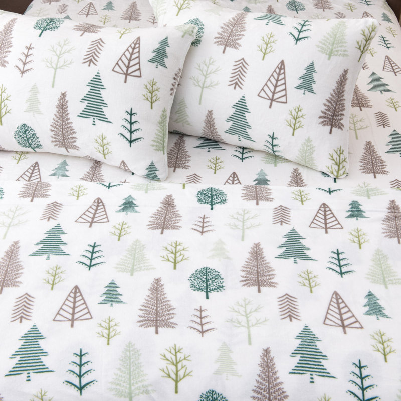 Ensembles de draps en velours ultra doux, Reine, Arbres