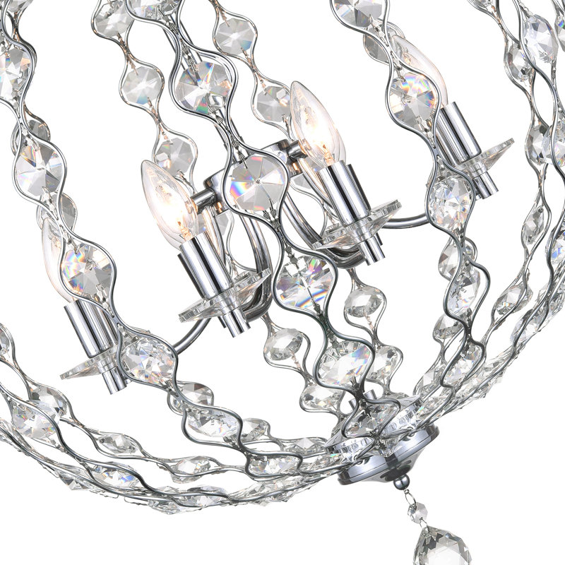 Ben 8 - Light Dimmable Globe Chandelier