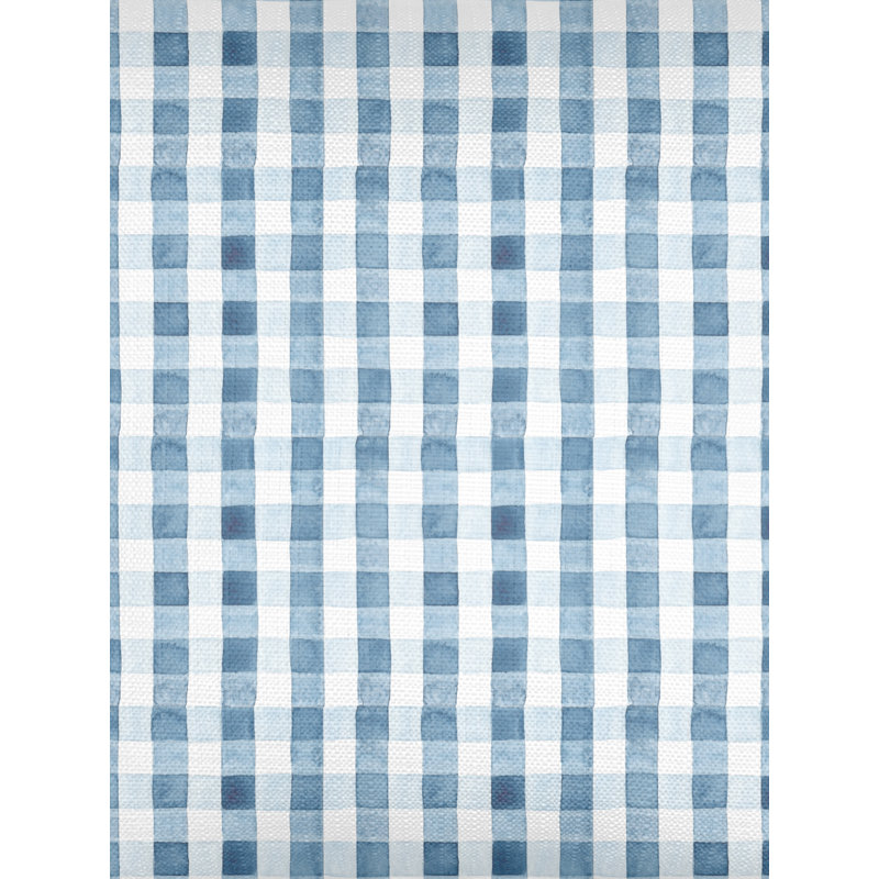 Printed Pillows Linen Gingham Accent Pillow, Blue, Square 26", Pillow Cover Only - No Insert