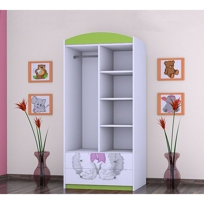 Nieto 2 Door Wardrobe, Green