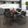 Cain Square X-Base Breakroom Table & 4 Zeng Stack Chairs