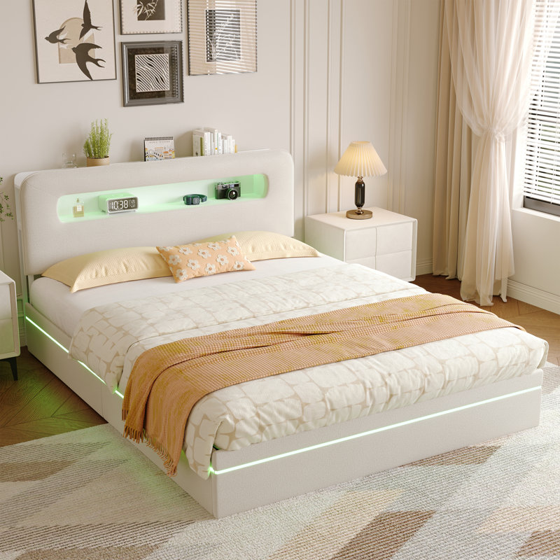 Metal Ottoman Storage Bed, European Kingsize (160 x 200 cm)