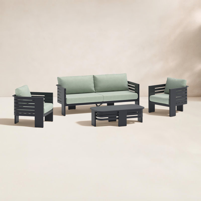 Ari 4Pc Deep Seating Furniture Set, Cast Oasis