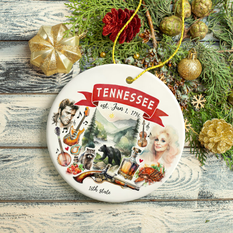 Ornement en forme de fête artistique du Tennessee