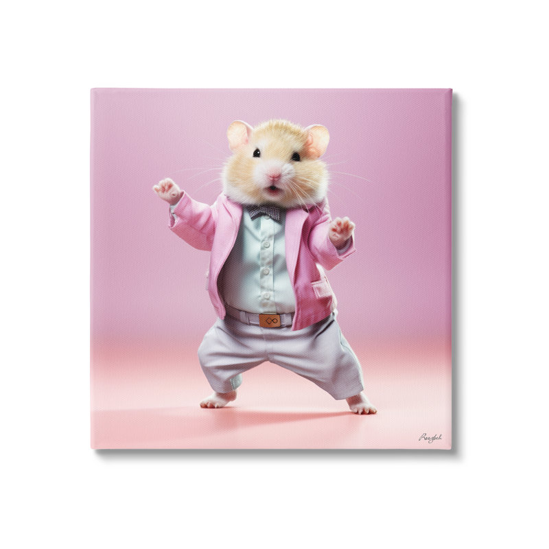 " Dancing Hamster " by Roozbeh, 17" H x 17" W x 1.5" D
