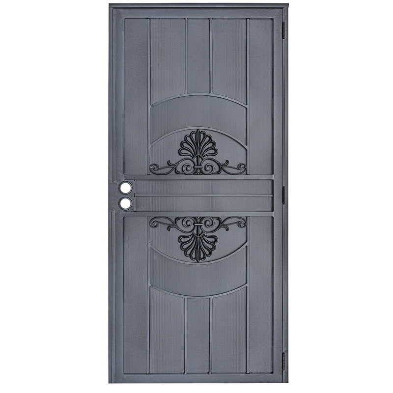 Porte moustiquaire de sécurité en acier Grisham Deluxe, Noir, H 80 po x l 36 po