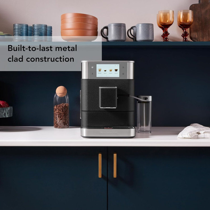 Fully Automatic Espresso Machine in Cast Iron Black, Black