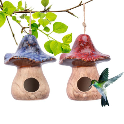 Set of 2 Hanging Bird Houses