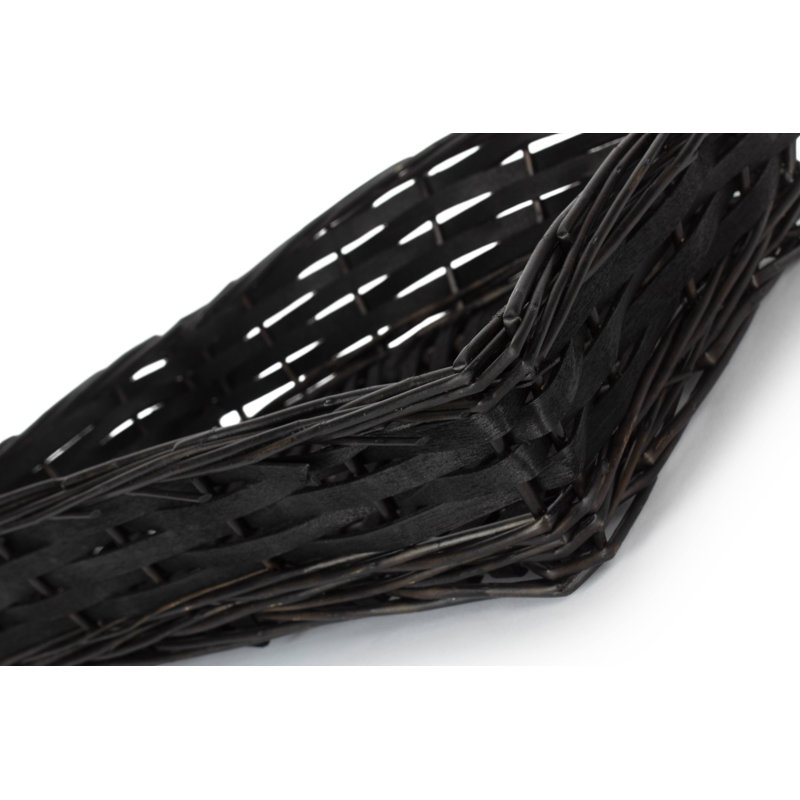Wicker Tray, Black