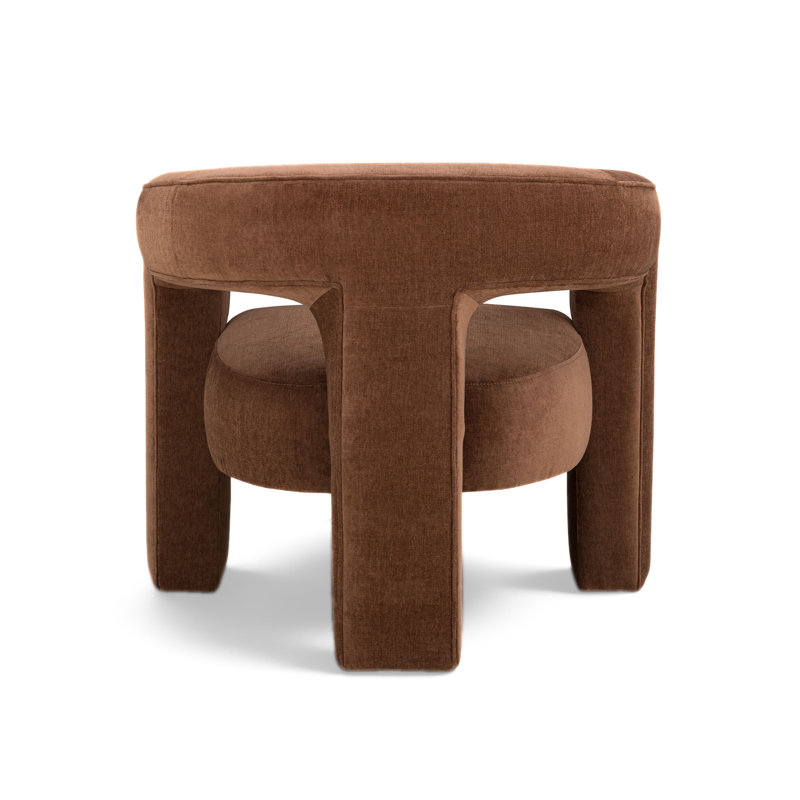 Malone Rust Performance Chenille Accent Chair, Green Chenille