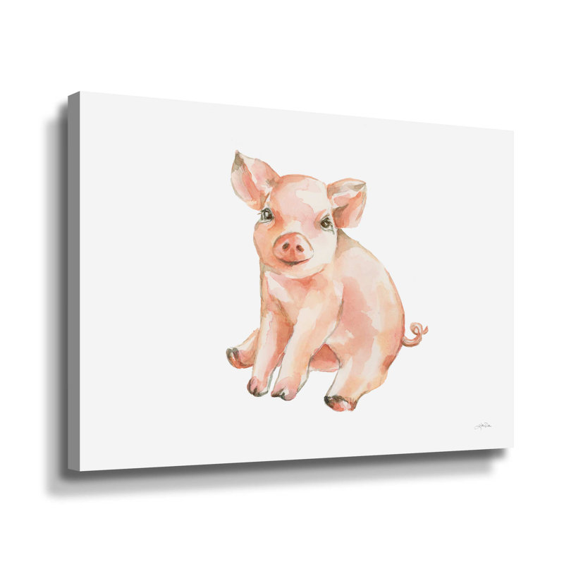 Toile tendue Sweet Piggy, H 8 po x l 10 po x P 2 po, Toile tendue