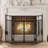 Stange 3 Panel Steel Fireplace Screen