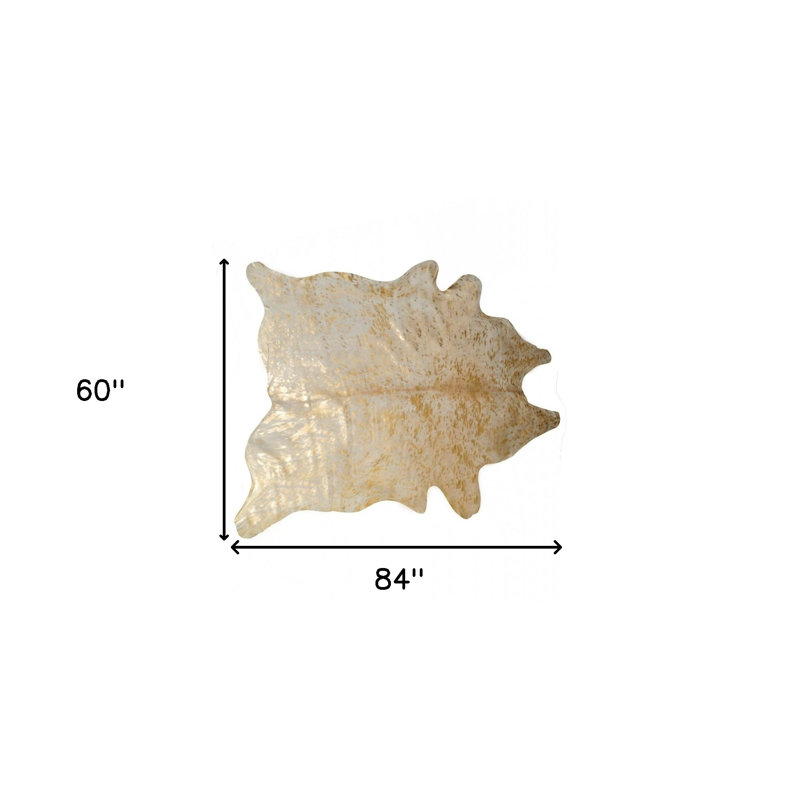 5' X 7' Natural Cowhide Area Rug