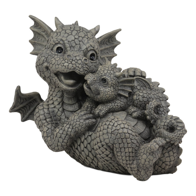 Statue de jardin dragon fantaisiste Qualana
