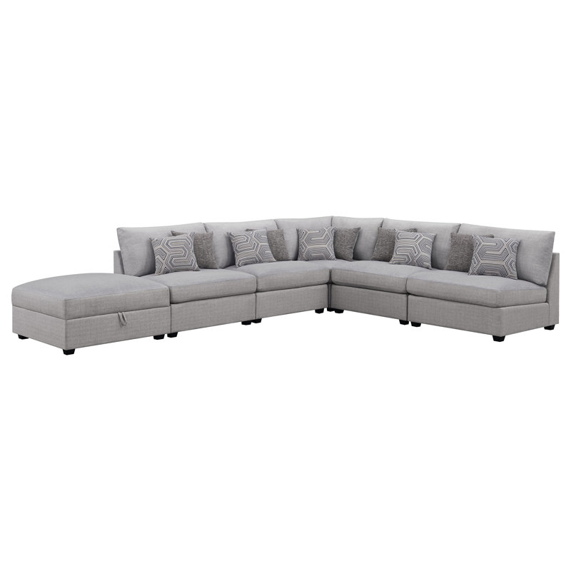 Blydenburgh 6-piece Upholstered Modular Sectional Sofa Grey