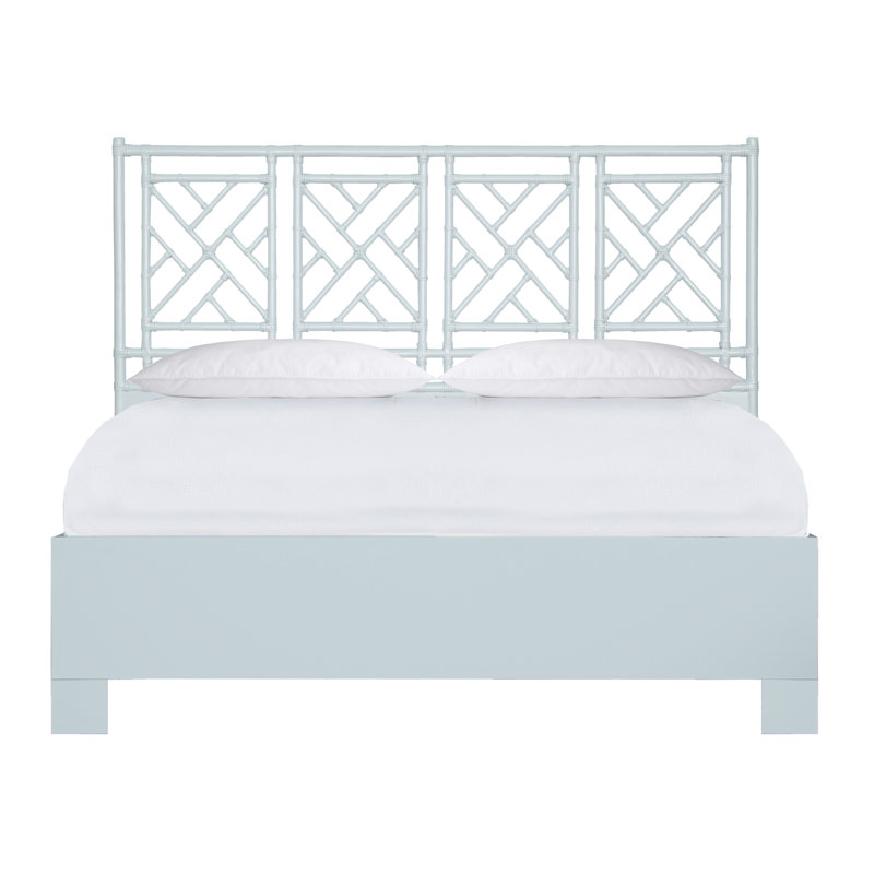Chippendale Standard Bed, Light Blue, California King