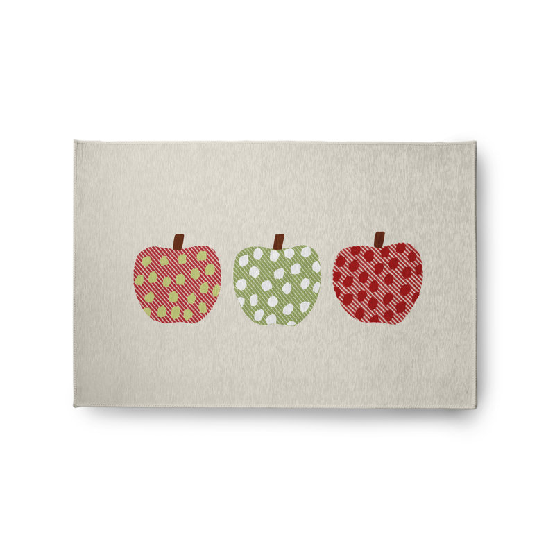 Tapis en chenille à motif d'automne Little Pumpkins CRHGN712GR17, Rectangle 2 pi x 3 pi