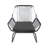 3Pc Chat For Patio - Gray Pe & Iron Outdoor Seating With Waterproof Fabric, 28.24" D X 27.31" W 33.52" H, 40.91 Lb. Weight Chatting Garden + Furnishings 28.5 In 27.31 33.52 Lb
