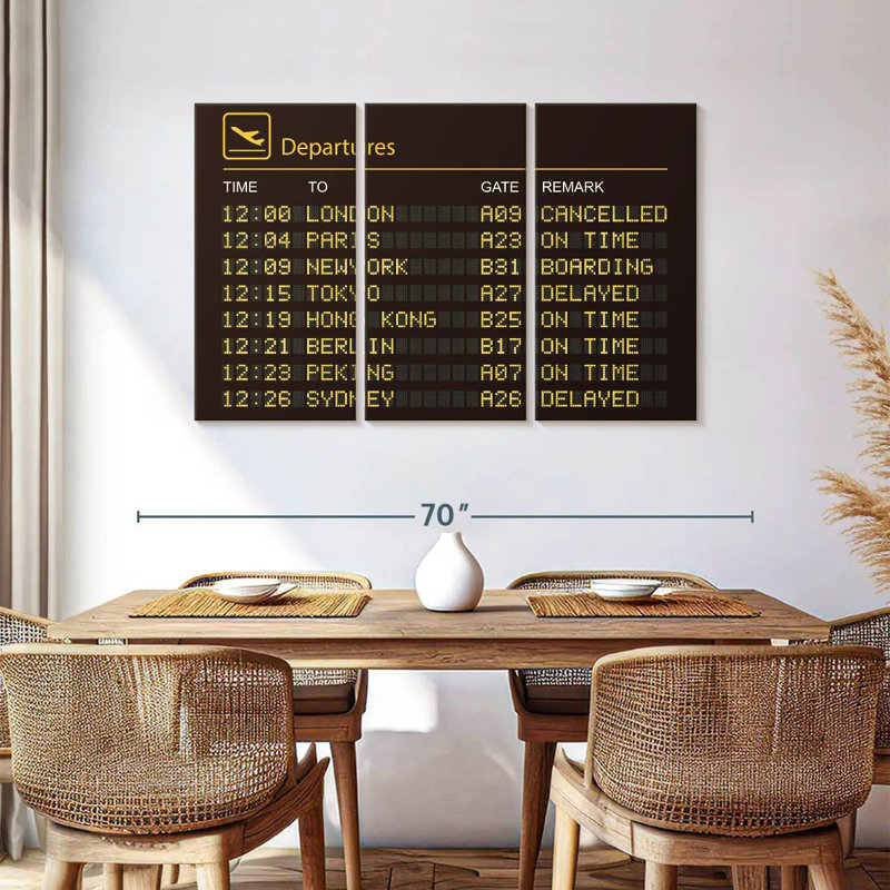 Ensemble de voyage sur toile 3 pièces, H 36 po x l 57 po x P 1,25 po
