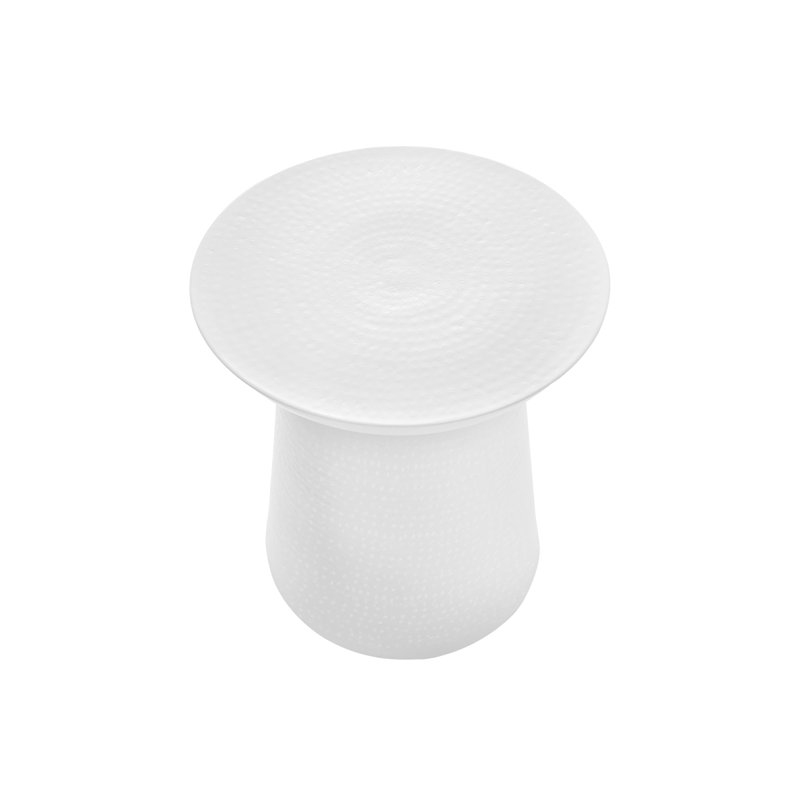Table d'appoint polyvalente en métal pour le salon et la chambre à coucher, rehaussant le décor, Blanc