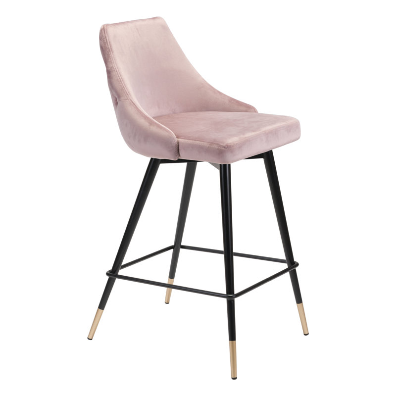 Tabouret de comptoir Mayarose - vert, Tabouret de comptoir (siège d'une hauteur de 25,6, Gris