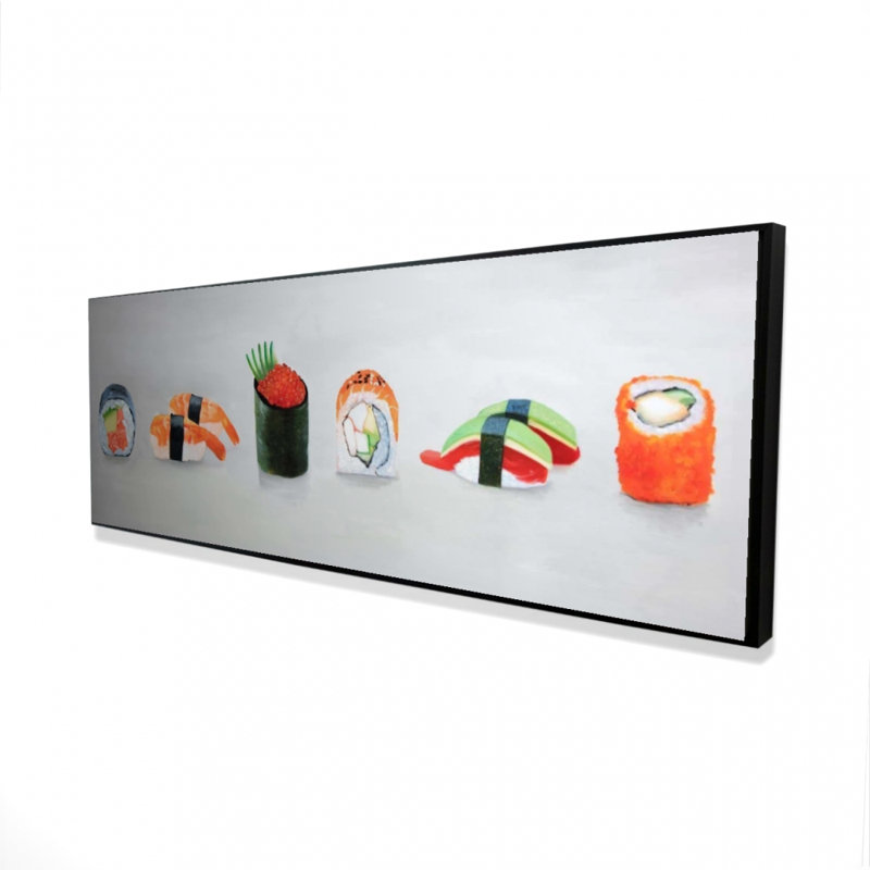 Six Pieces Sushi Assortment Canvas | Asian Kitchen Decor