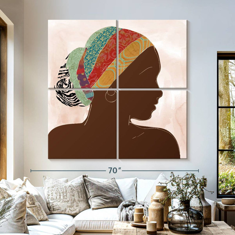 Portrait africain Leisha I, H 57 po x l 57 po