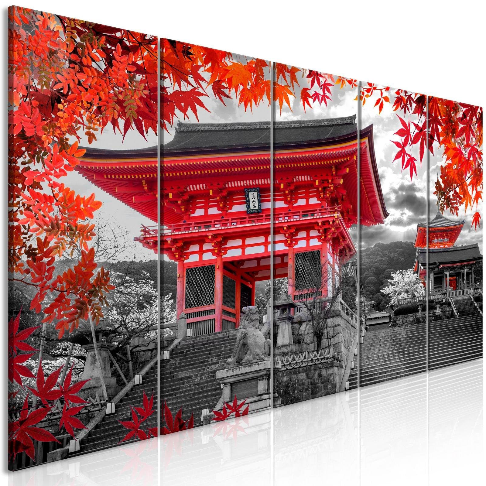 Winston Porter Temescal Kyoto Japan On Canvas 5 Pieces Print | Wayfair