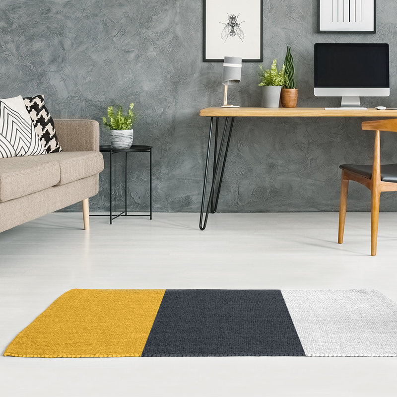Striped Indoor Rug, Rectangle 5' x 7', No