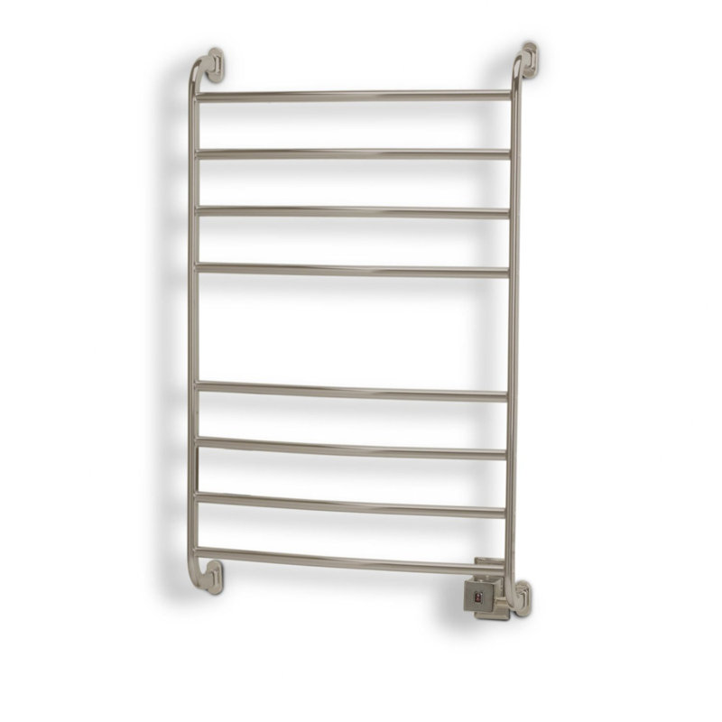 Satin Nickel Wall Mounted Towel Warmer Rack with 8 Bars