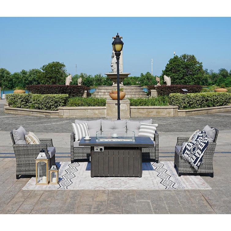 5 - Person Patio Conversation Sets with Cushions