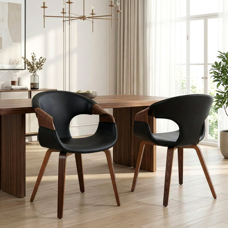 Lynnzee 18.11'' H Faux Leather Upholstered Armchair