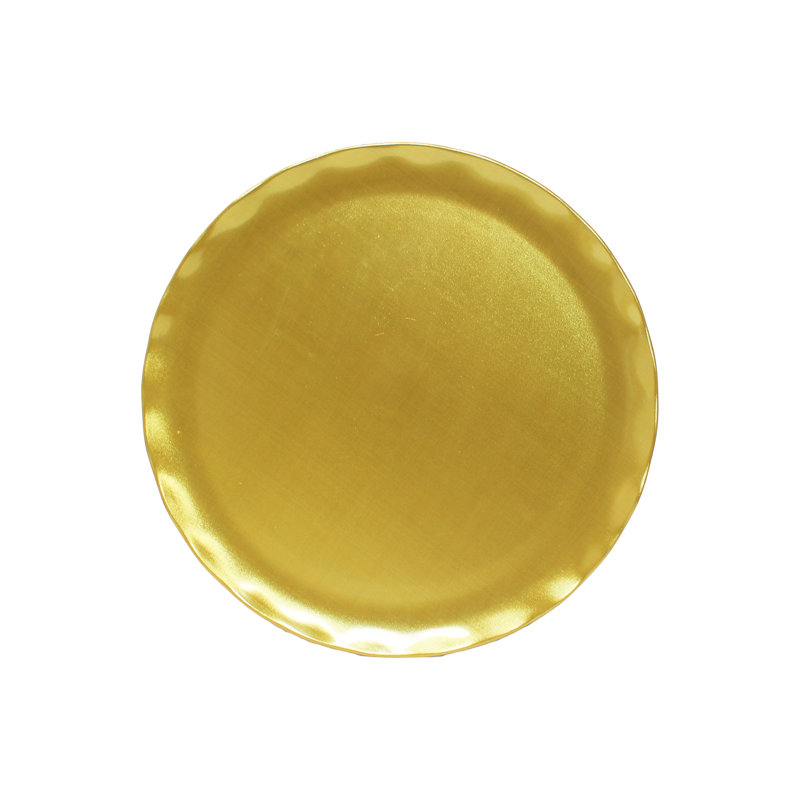 Plateau en mélamine rond perle , H 0,91 po x l 15,98 po x P 15,98 po