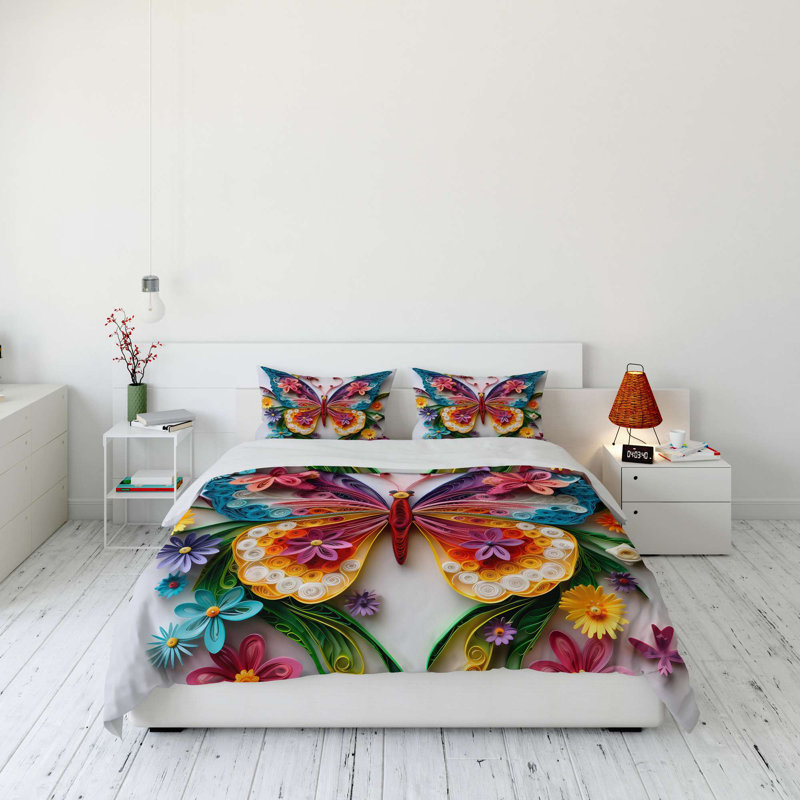 Super King Quilt Cover Set, 100% Soft Polyester & Cotton Blend, 102.4 x 86.6 Duvet Cover & 19.7 x 31.5 Pillowcases (2 Pieces) | Machine Washable, Envelope & Button Closure | Elegant & Durable Bedding Solution