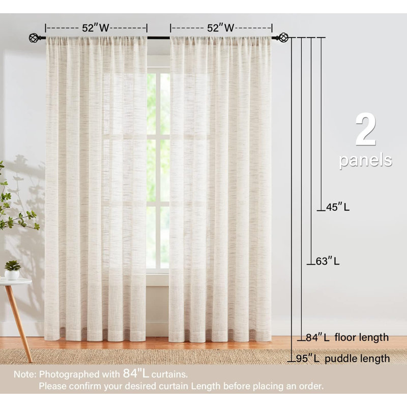 Vetha Semi Sheer Curtain Pair