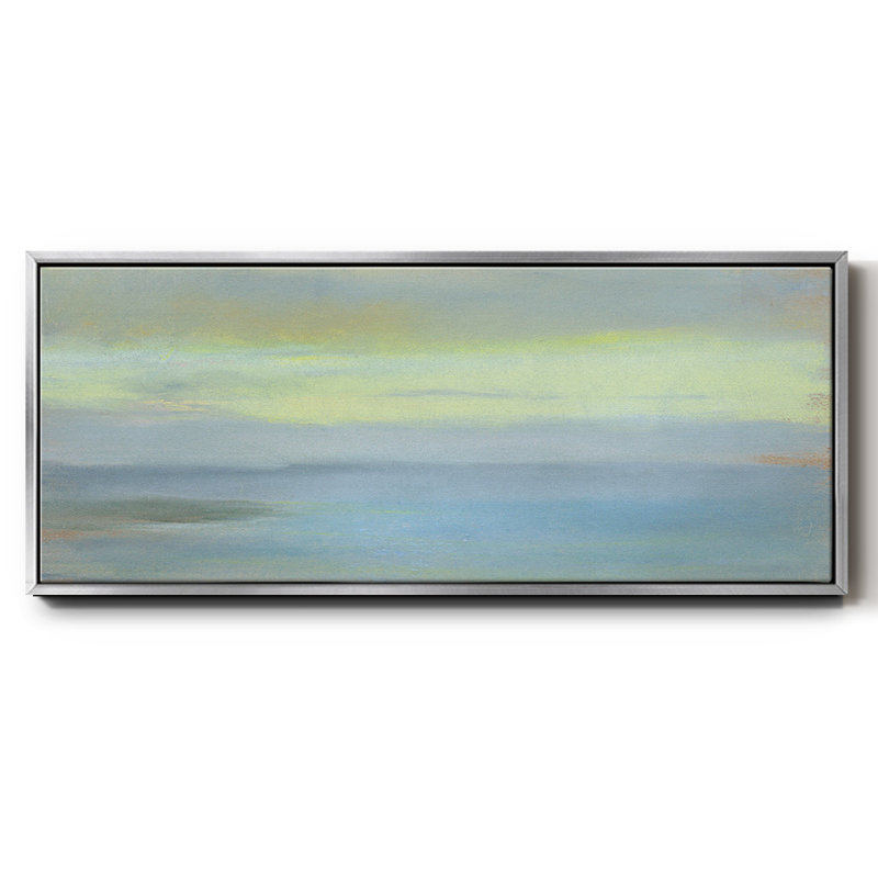 Marine Sunset - toile encadrée, H 20 po x l 50 po x P 1,5 po, Argent