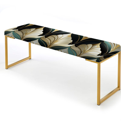 Upholstered Gold Bench