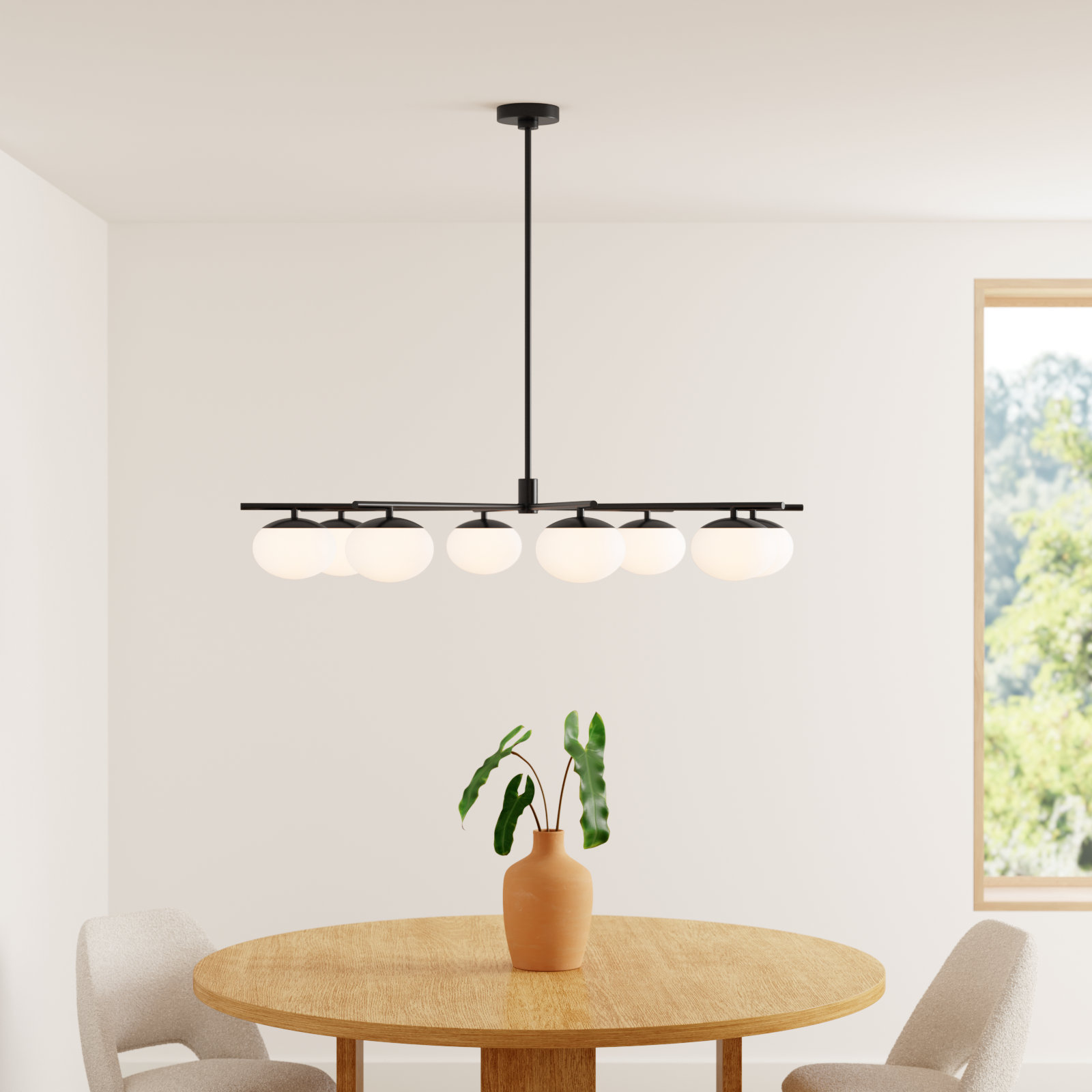 Vibi 8-Light Chandelier, Aged Iron
