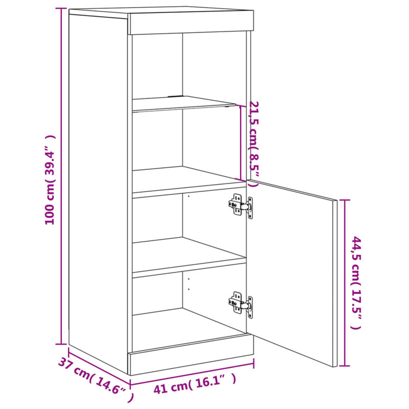 Basilios 41cm Sideboard, White