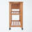 Bradley Wheeled Utility Cart with Knife Board in Light Oak, 34.57" H X 33.45" W X 17.24" L