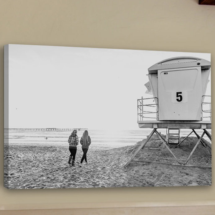 «Walks With Friends» par Morgan J Hartley, reproduction d'art sur toile tendue, H 20 po x l 30 po x P 1,5 po
