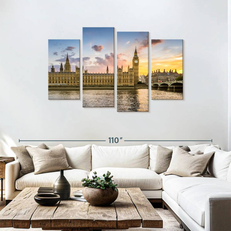 Nicci Big Ben Against Sunset, 48" H x 75" W