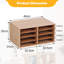Baiya Large Bamboo Desktop File Sorter A4 Office Home Document Organiser Storage 8 Compartments