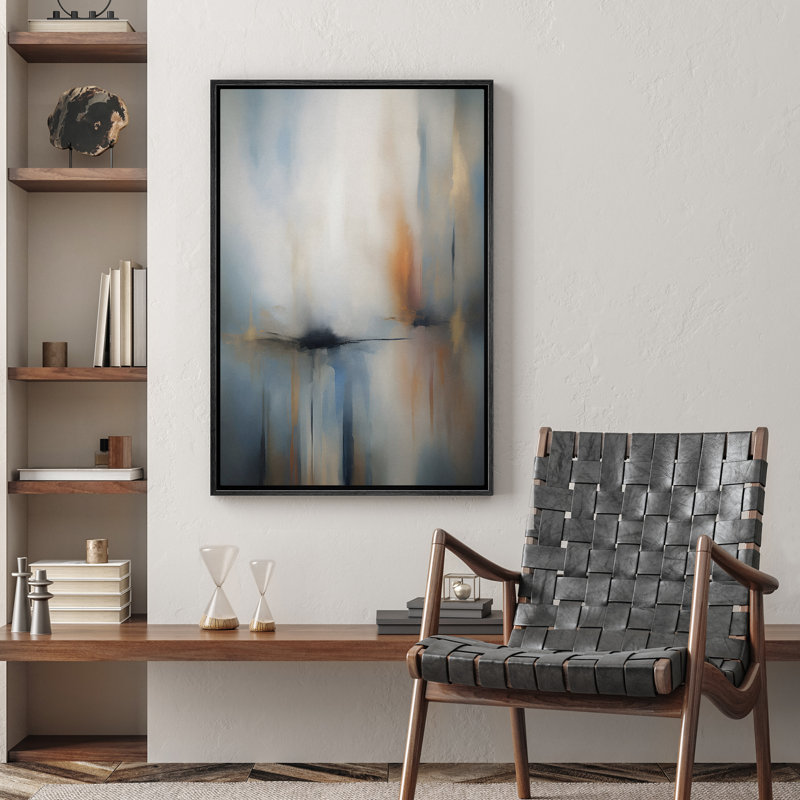 «Abstract Landscape», impression sur toile encadrée de décorations murales modernes bleues, H 36 po x l 24 po