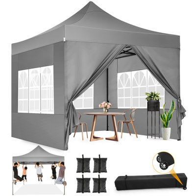 Heavy Duty Pop Up Canopy Tent with 4 Sidewalls