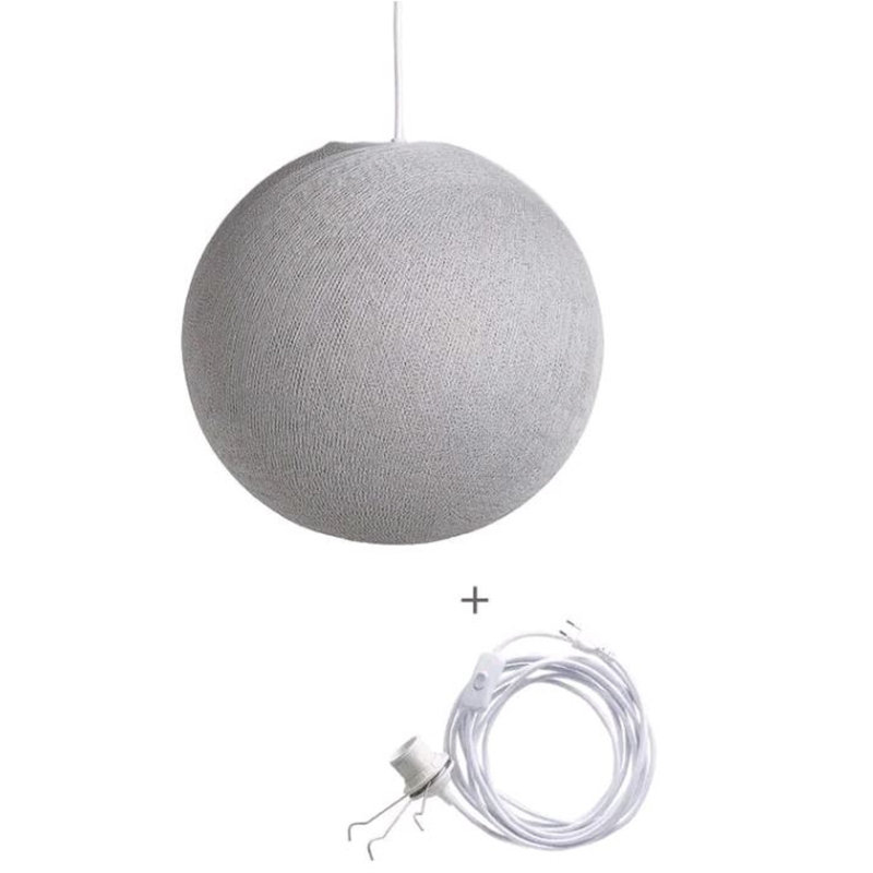 Lampe de table Kerner, H 12,2 po x l 12,2 po x P 12,2 po, gris