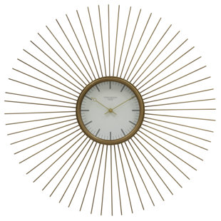 Mod grande horloge murale rétro en métal 30 pouces avec mouvement des heures et des minutes à quartz