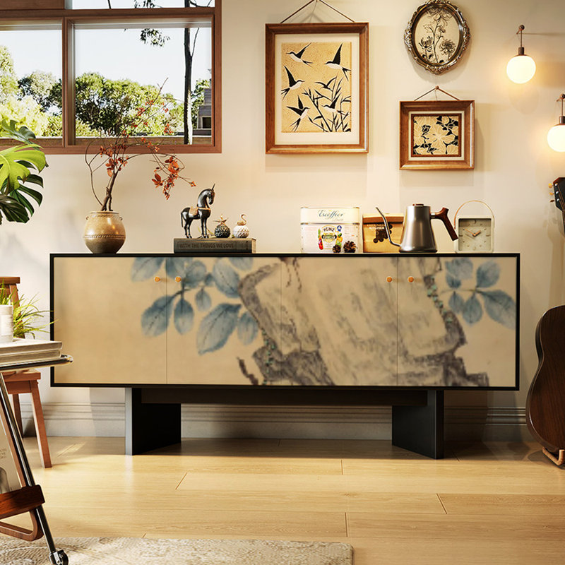 Buffet de style rétro et minimaliste, Noir