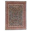 Hand Knotted Wool Area Rug in Navy And Wine