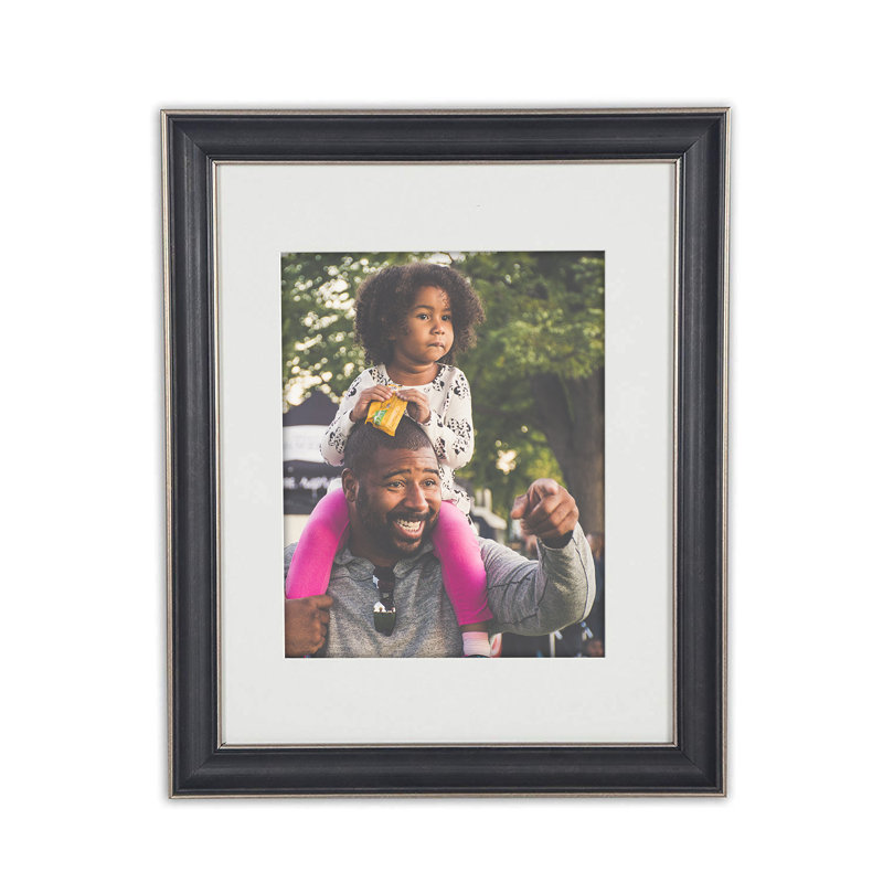 Cadre photo Boughton, 8" x 10", Argenté / Brun